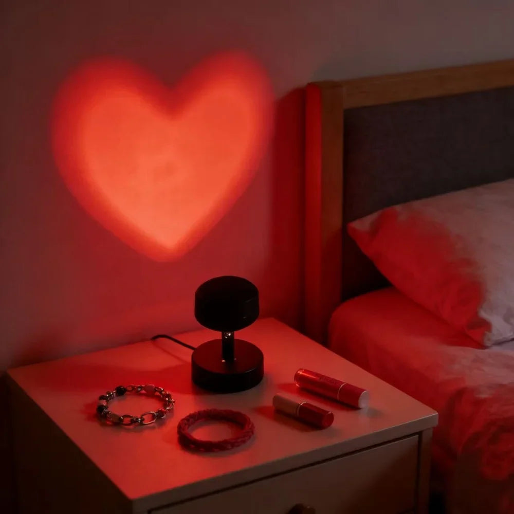 Veilleuse Projecteur Bébé Cœur Romantique - Ambiance Magique & Apaisante