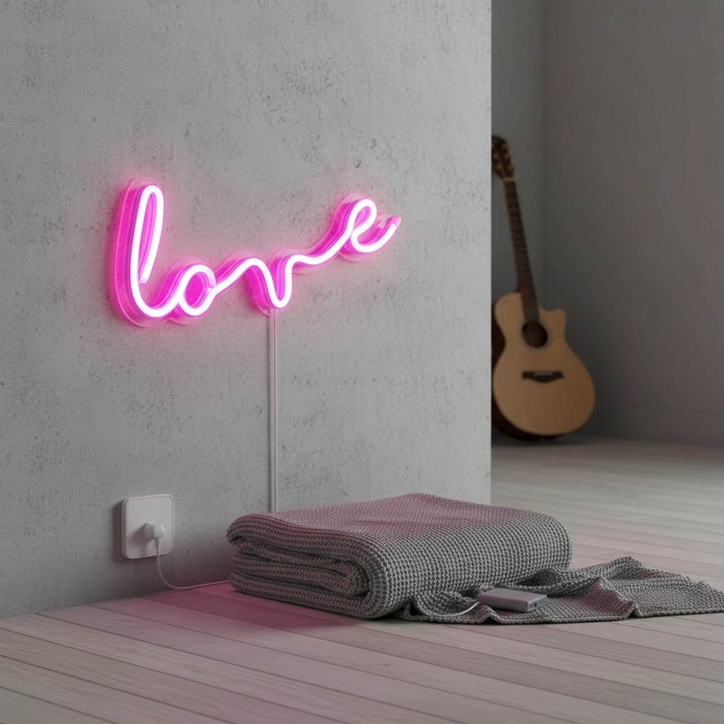 Veilleuse LED Néon Musicale - Décoration Murale USB/Batterie pour Chambre, Bar, Fête