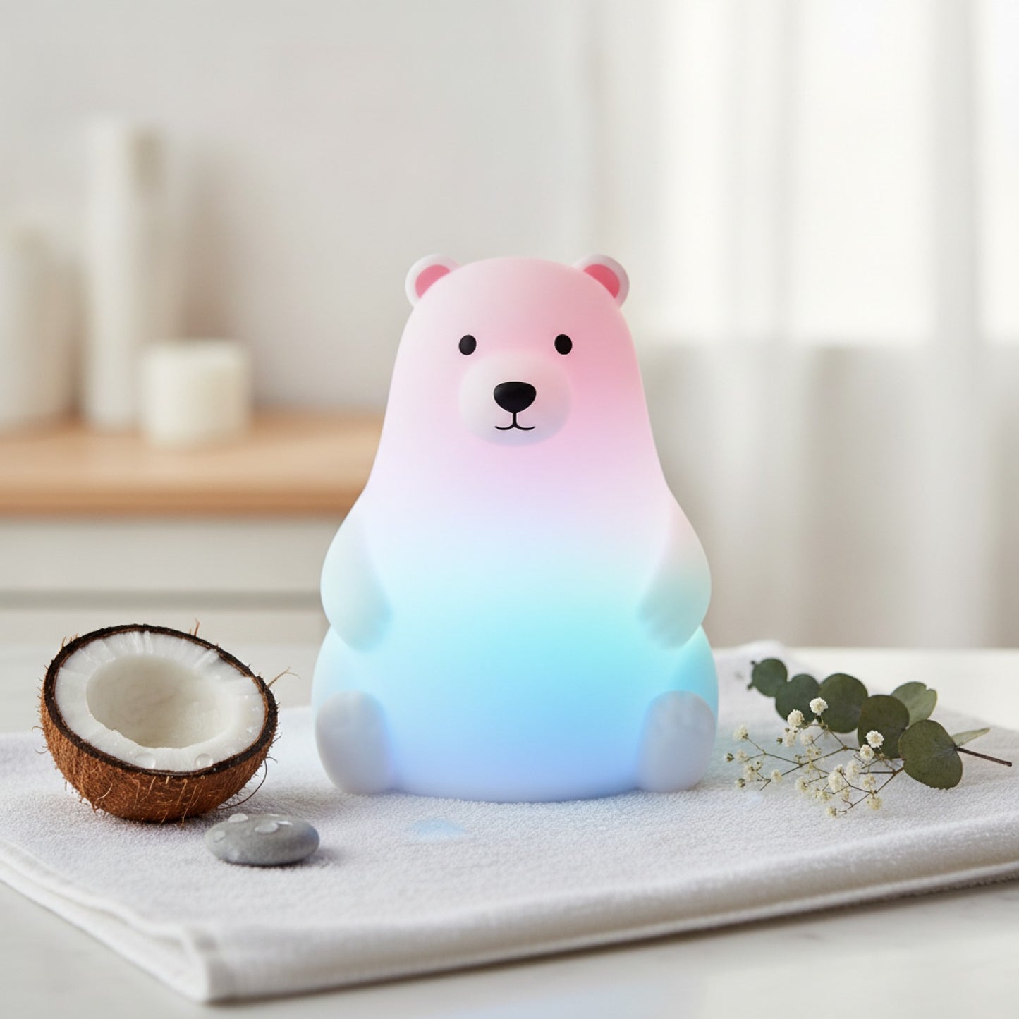 Veilleuse Animale Silicone Rechargeable - Lampe de Chevet Douce pour Chambre d'Enfant