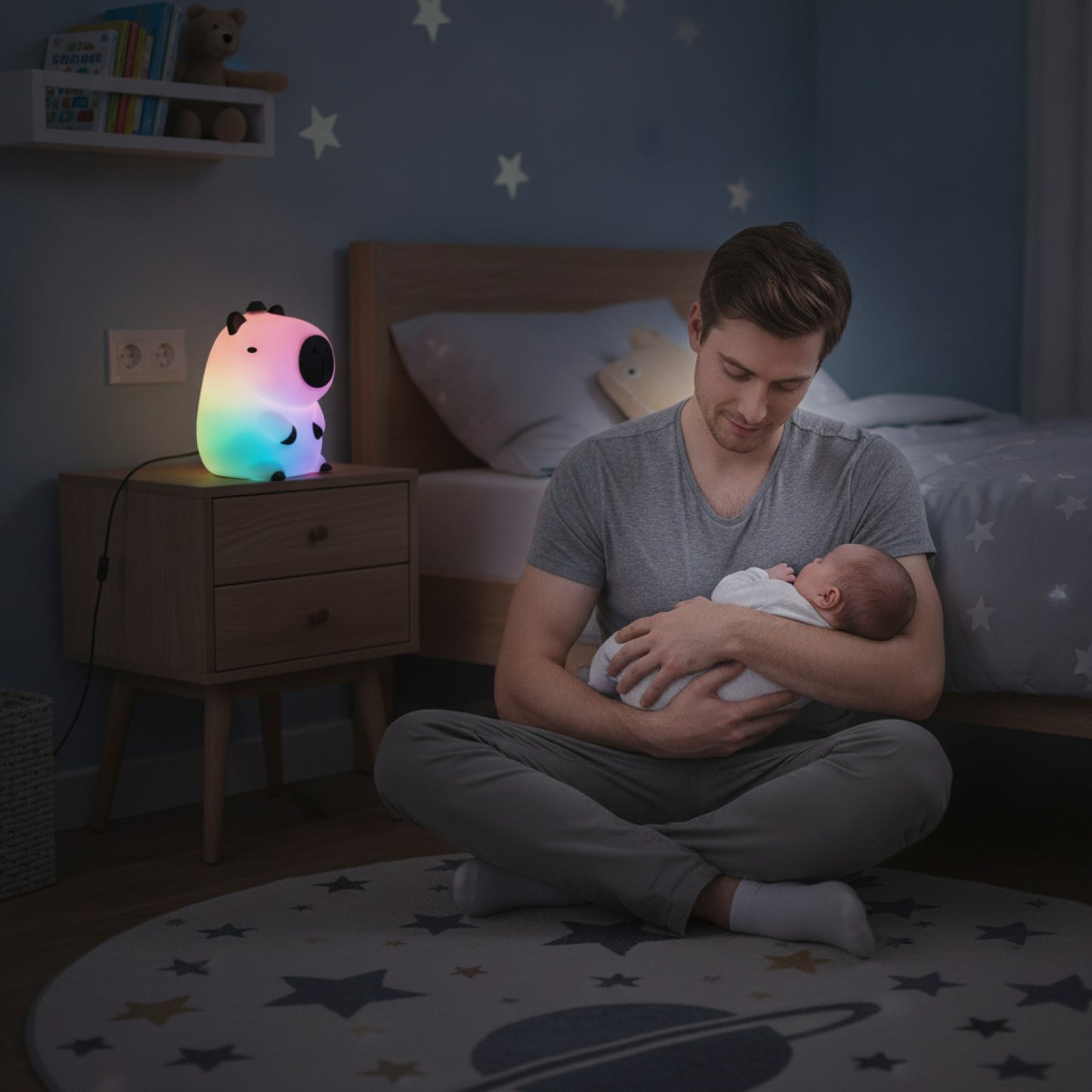 Veilleuse Silicone Animal Rechargeable - Douce Lumière pour Chambre d'Enfant