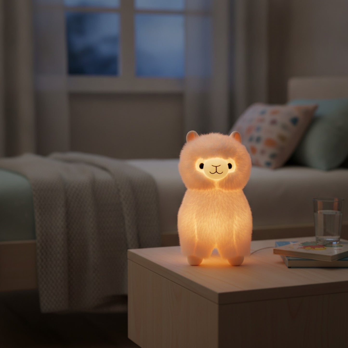 Veilleuse Peluche Alpaga Douce 27cm - Compagnon Lumineux Enfant