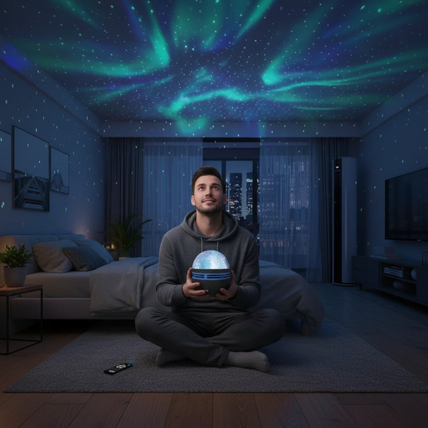 Veilleuse Projecteur Galax - Lumière d'Ambiance Rotative 360°