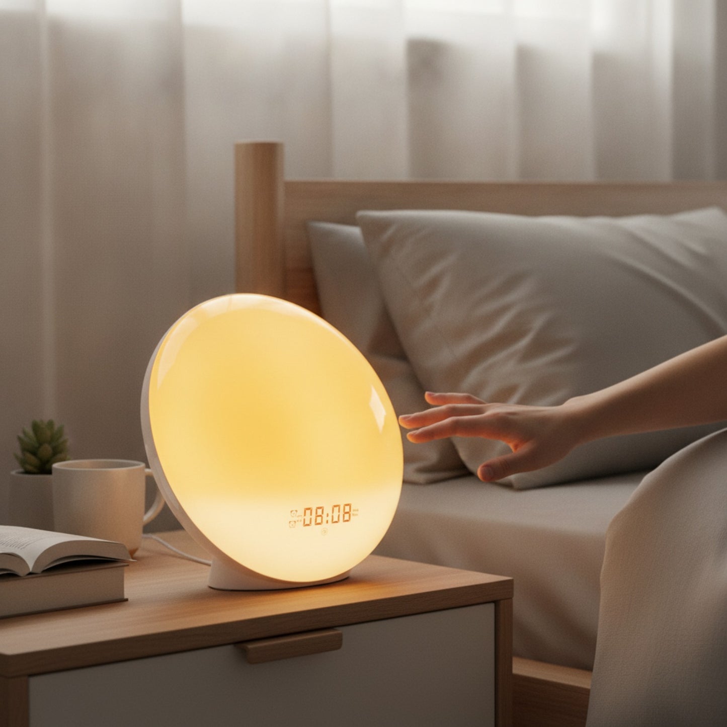 Réveil veilleuse <br> Coucher de Soleil