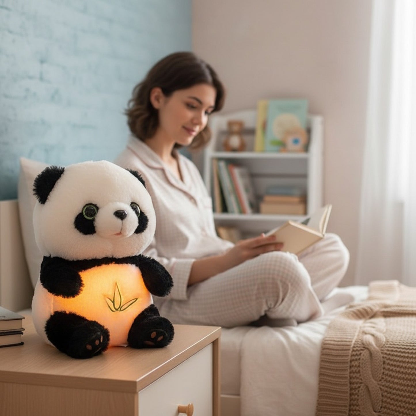 Veilleuse Peluche Panda Bébé : Doudou Musical Douceur et Lumière