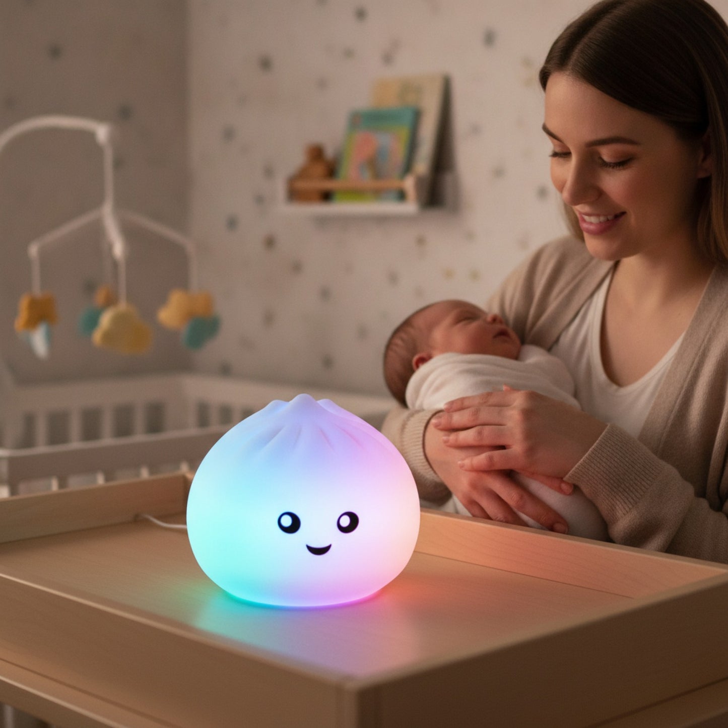 Veilleuse Animale Silicone Rechargeable - Lampe de Chevet Douce pour Chambre d'Enfant