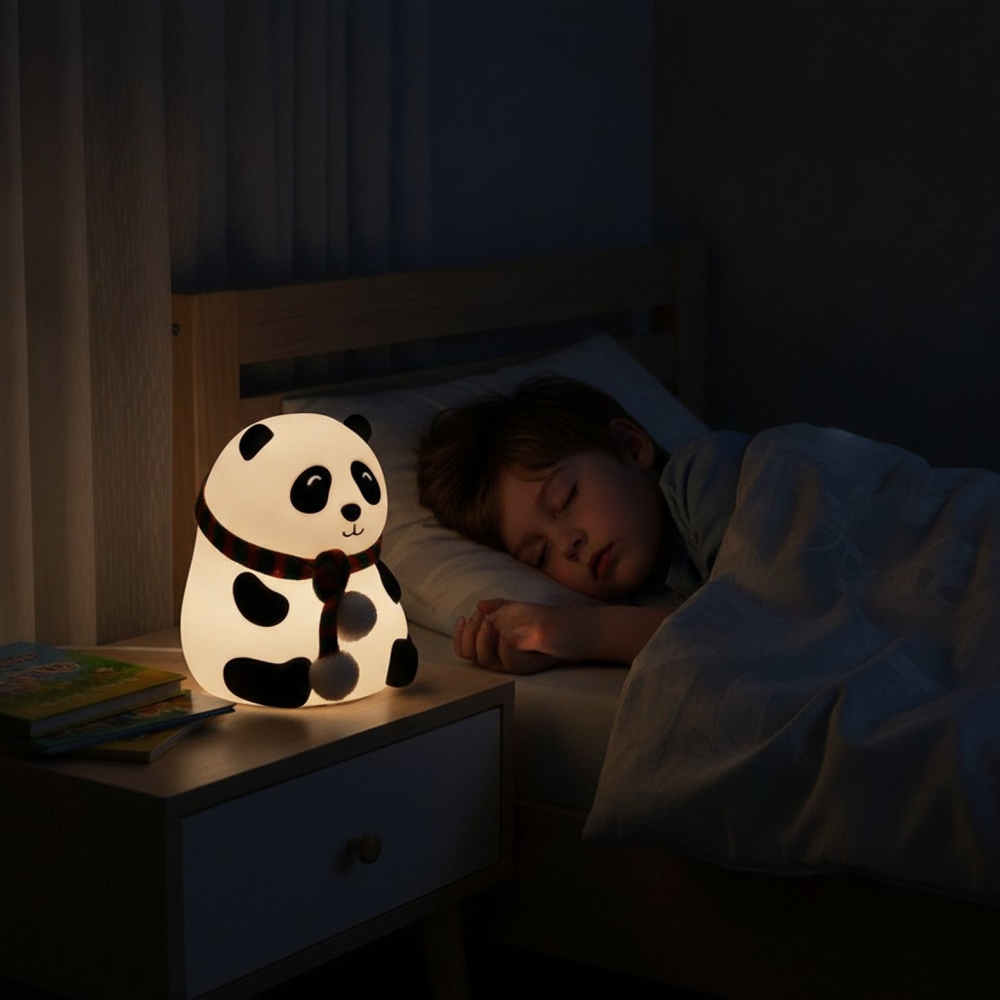 Veilleuse Panda Silicone : Lampe d'ambiance LED rechargeable pour chambre d'enfant