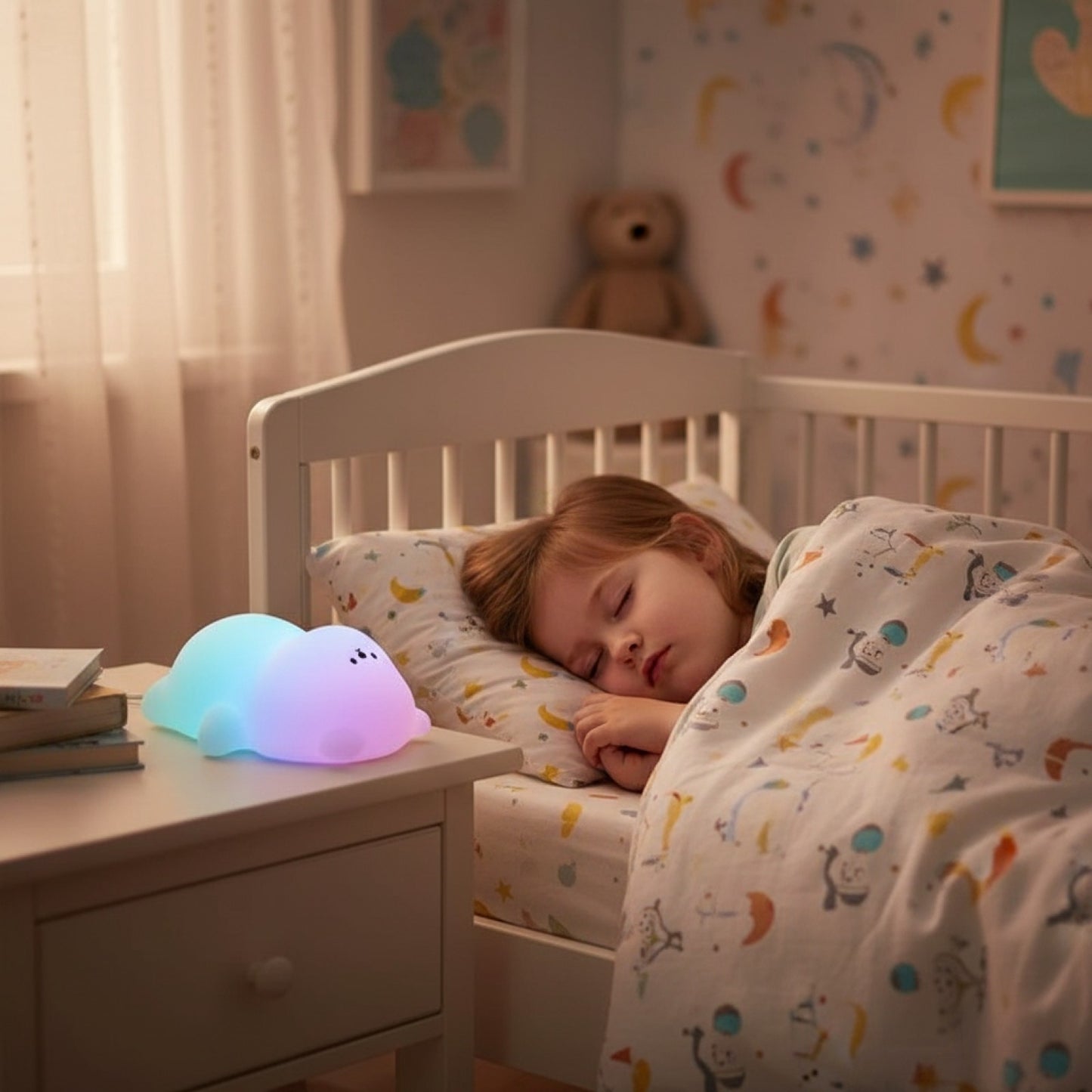 Veilleuse Panda LED Rechargeable USB - Lampe de Chevet Tactile Cadeau Enfant