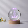 Veilleuse Boule de Cristal Gravée Laser 3D Vierge Marie - Décoration Intérieure & Cadeau Spirituel