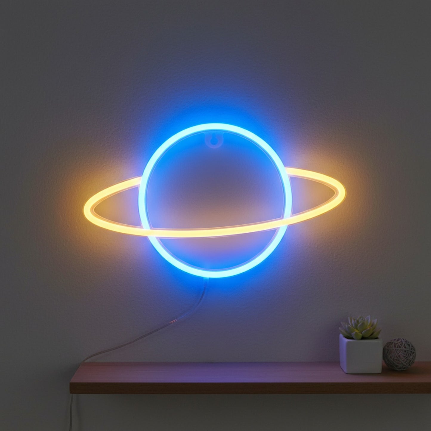 Veilleuse LED Murale Décorative Planète Rose/Bleu - Cadeau Idéal pour Chambre d'Enfant et Salle de Jeu