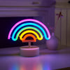 Veilleuse Néon Arc-en-ciel à LED - Décoration Lumineuse USB/Batterie pour Fête, Anniversaire, Mariage