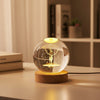 Veilleuse Sphère Cristal 3D - Décoration Cosmique Lumineuse