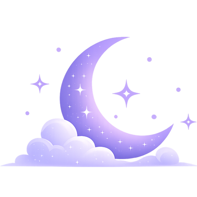 Illustration VEILLUNA lune et étoiles