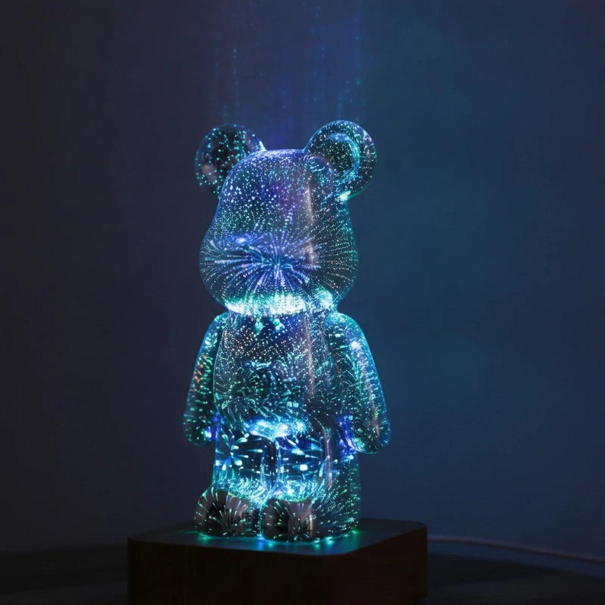 Veilleuse Projecteur Ours 3D Feux d'Artifice LED