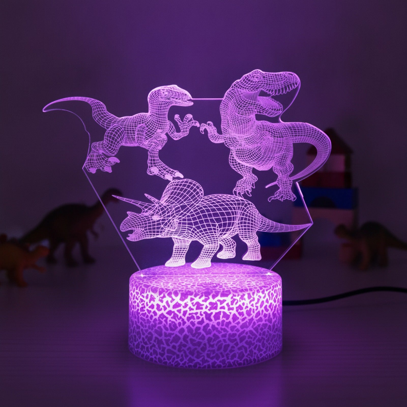 Veilleuse LED 3D Dinosaure Spinosaurus pour chambre enfant, cadeau d'anniversaire