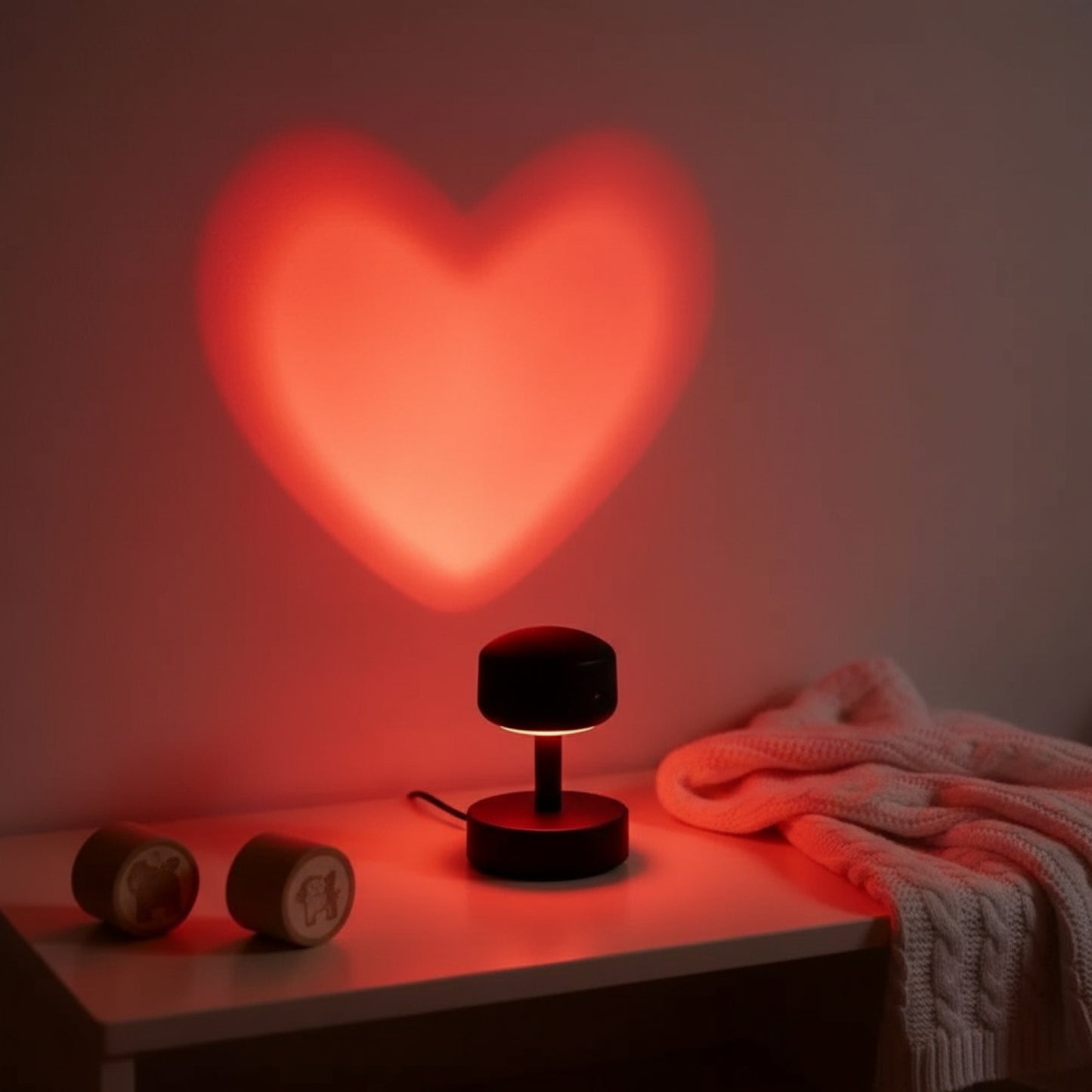 Veilleuse Projecteur Bébé Cœur Romantique - Ambiance Magique & Apaisante