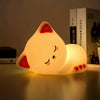 Veilleuse Chat Endormi - Tactile, Rechargeable, Minuterie, Décoration & Cadeau Idéal
