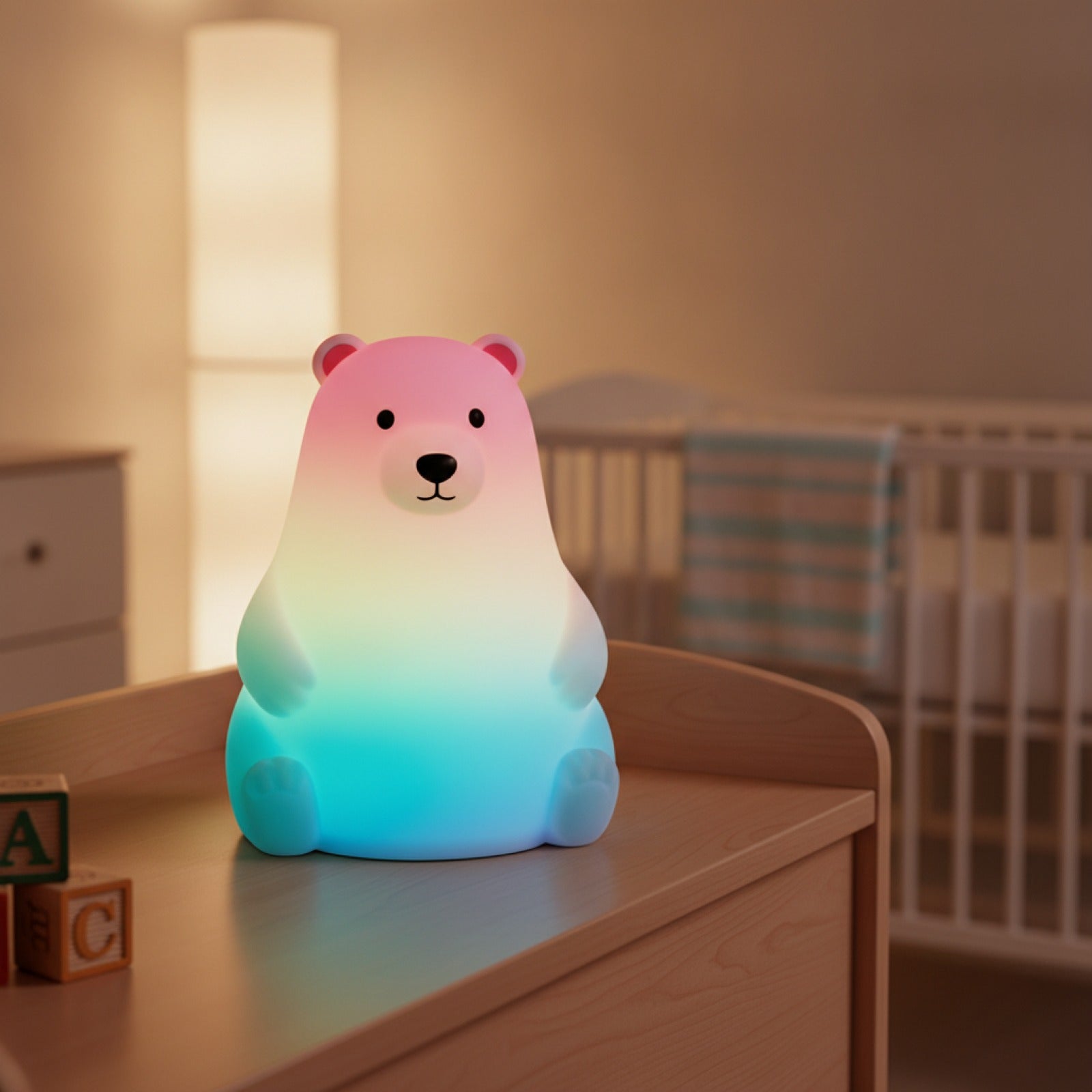 Veilleuse Animale Silicone Rechargeable - Lampe de Chevet Douce pour Chambre d'Enfant