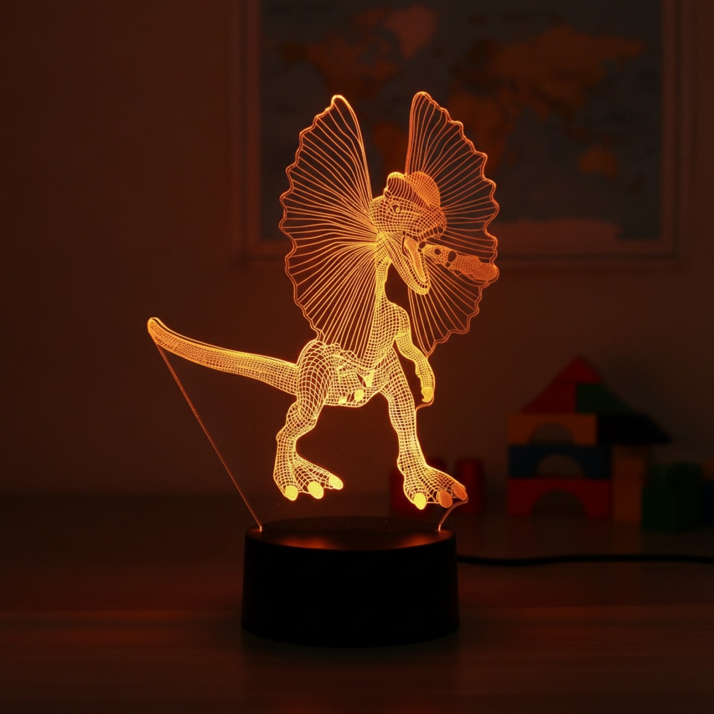 Veilleuse LED 3D Dinosaure Spinosaurus pour chambre d'enfant - Cadeau d'anniversaire