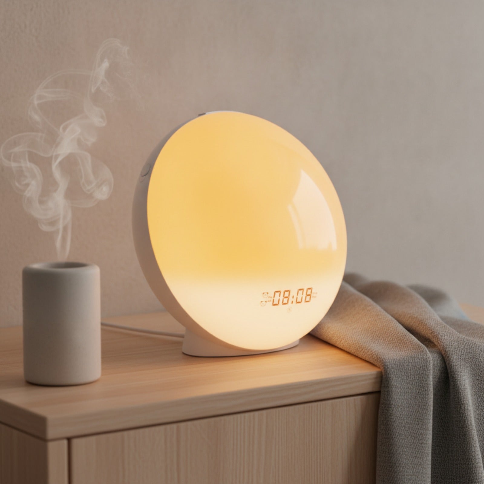 Réveil veilleuse <br> Coucher de Soleil