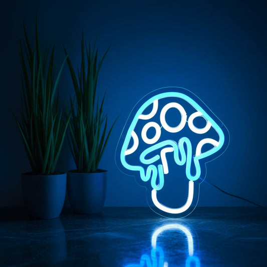 Veilleuse Néon Champignon LED - Décoration Murale 3D pour Chambre et Salle de Jeux