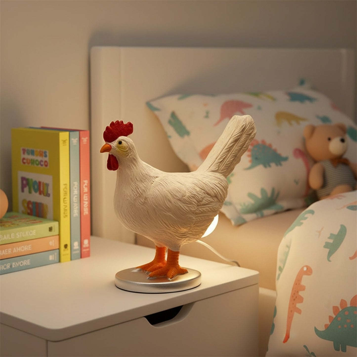 Veilleuse LED Poussin Amusant - Cadeau Enfant & Décoration Fête Pâques