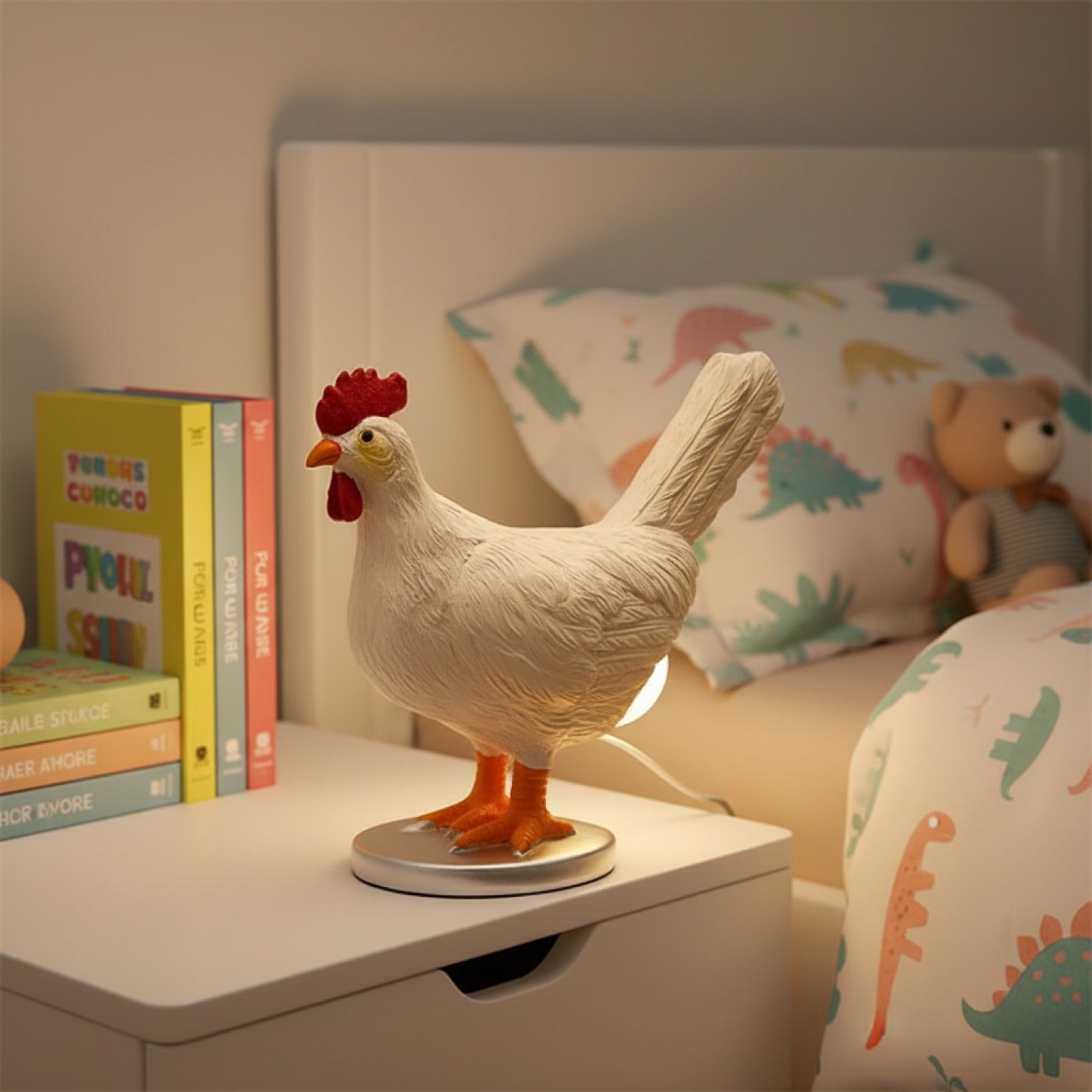 Veilleuse LED Poussin Amusant - Cadeau Enfant & Décoration Fête Pâques