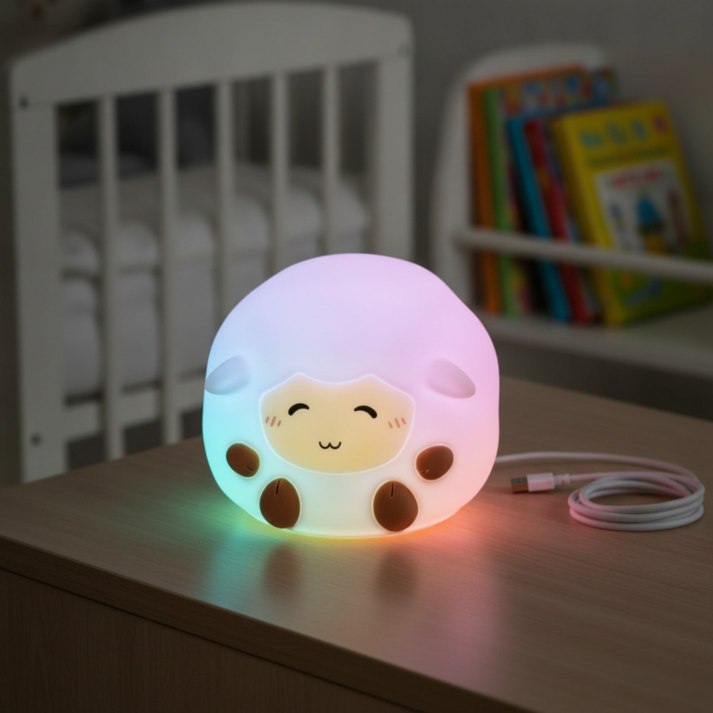 Veilleuse Animale en Silicone Rechargeable - Lampe de Chevet Douce pour Chambre d'Enfant