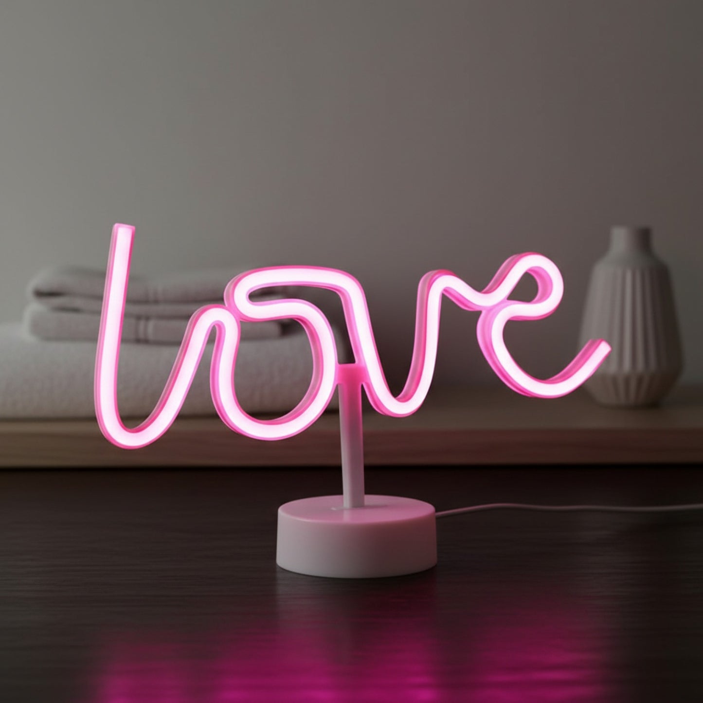 Veilleuse Néon LED "Love" USB/Batterie pour Décoration de Chambre, Fête, Mariage - Idée Cadeau Saint-Valentin