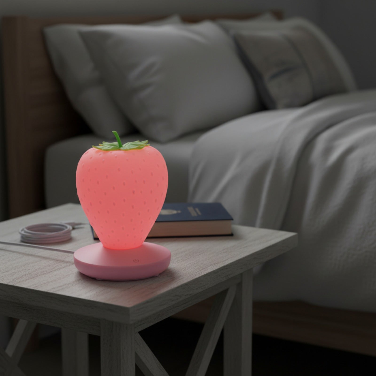 Veilleuse LED Fraise - Lampe de Chevet Idéale