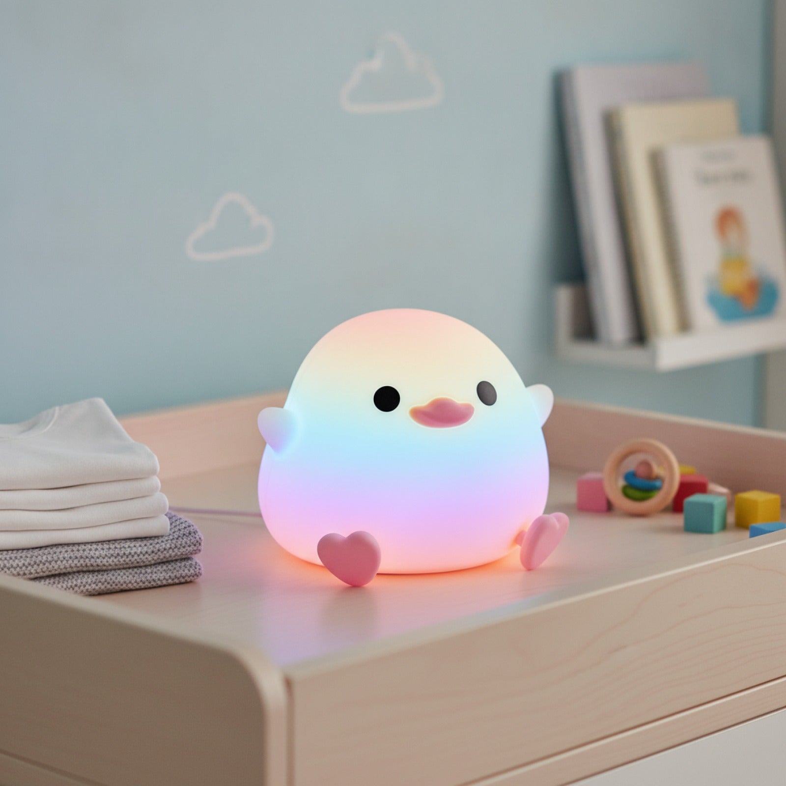 Veilleuse Silicone Animal Rechargeable - Lampe de Chevet Douce pour Chambre Enfant