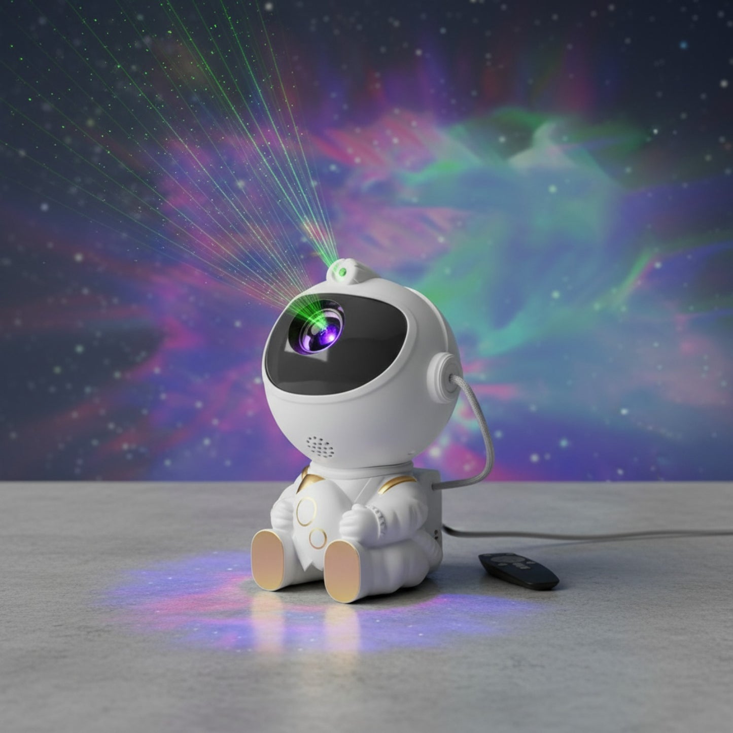 Veilleuse Astronaute Galaxie Étoilée - Projecteur Ambiance Cosmique pour Chambre d'Enfant et Adulte