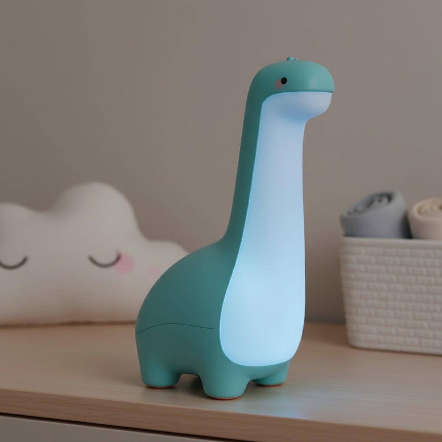Veilleuse Dinosaure Nomade et Rechargeable - Douceur et Sécurité pour Bébé