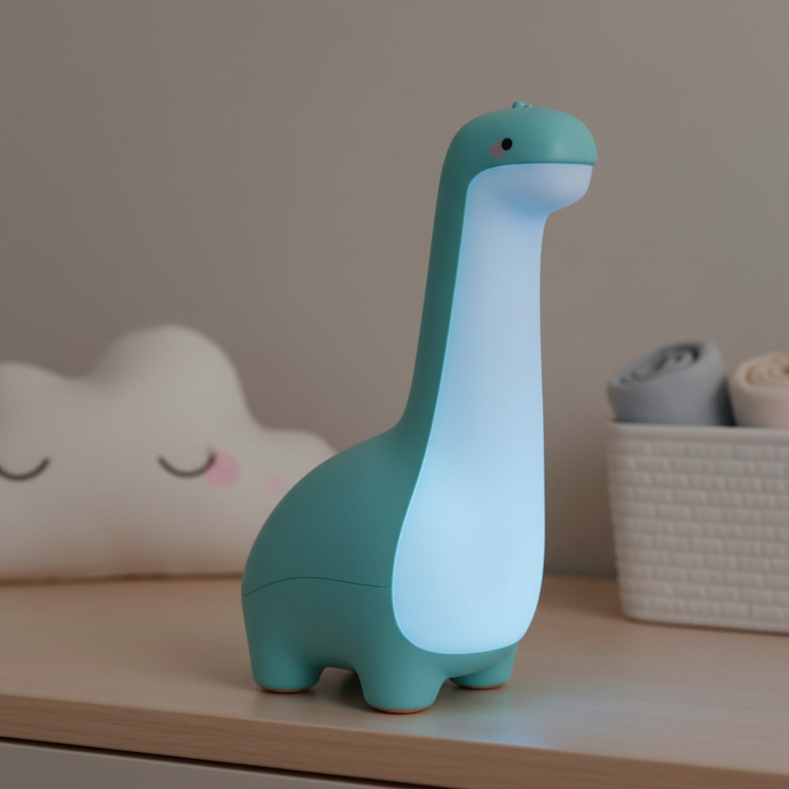 Veilleuse Dinosaure Nomade et Rechargeable - Douceur et Sécurité pour Bébé