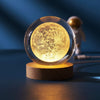 Veilleuse Sphère Céleste 3D en Cristal - Système Solaire, Lune & Astronaute - Ø6cm