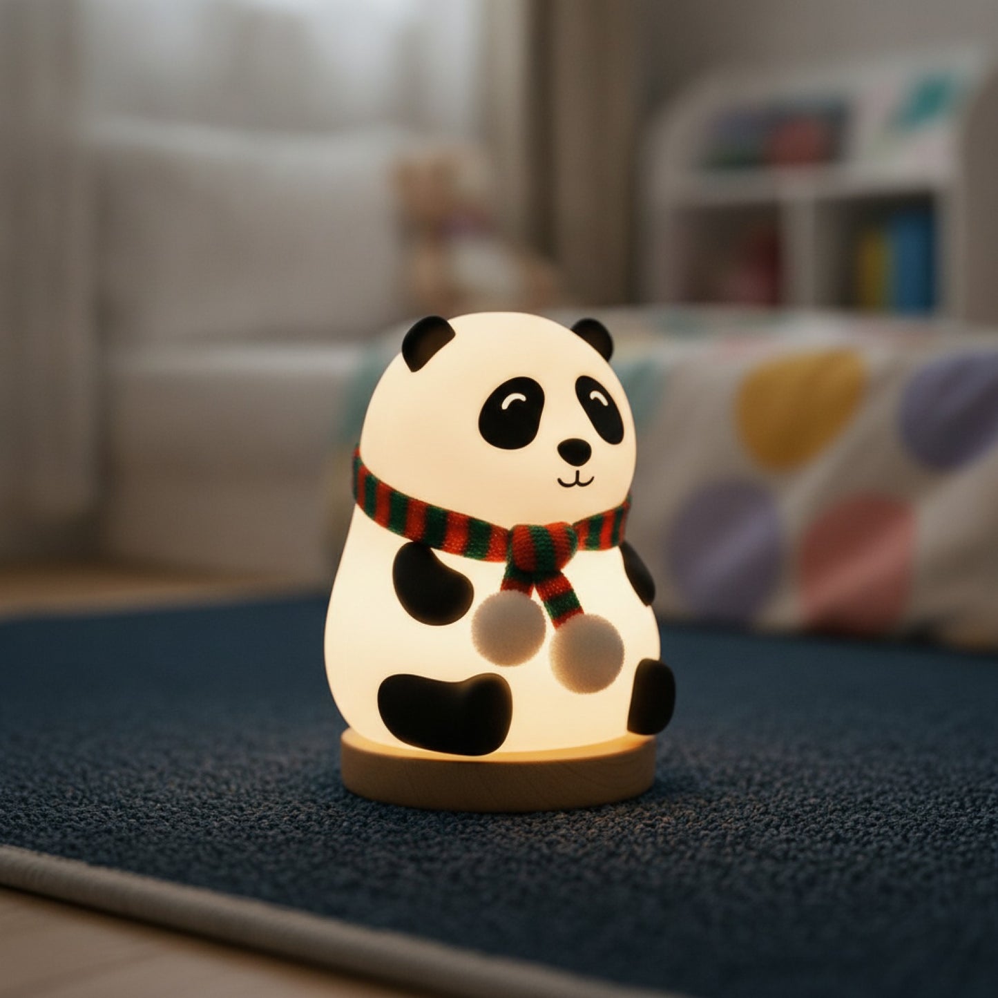 Veilleuse Panda Silicone : Lampe d'ambiance LED rechargeable pour chambre d'enfant