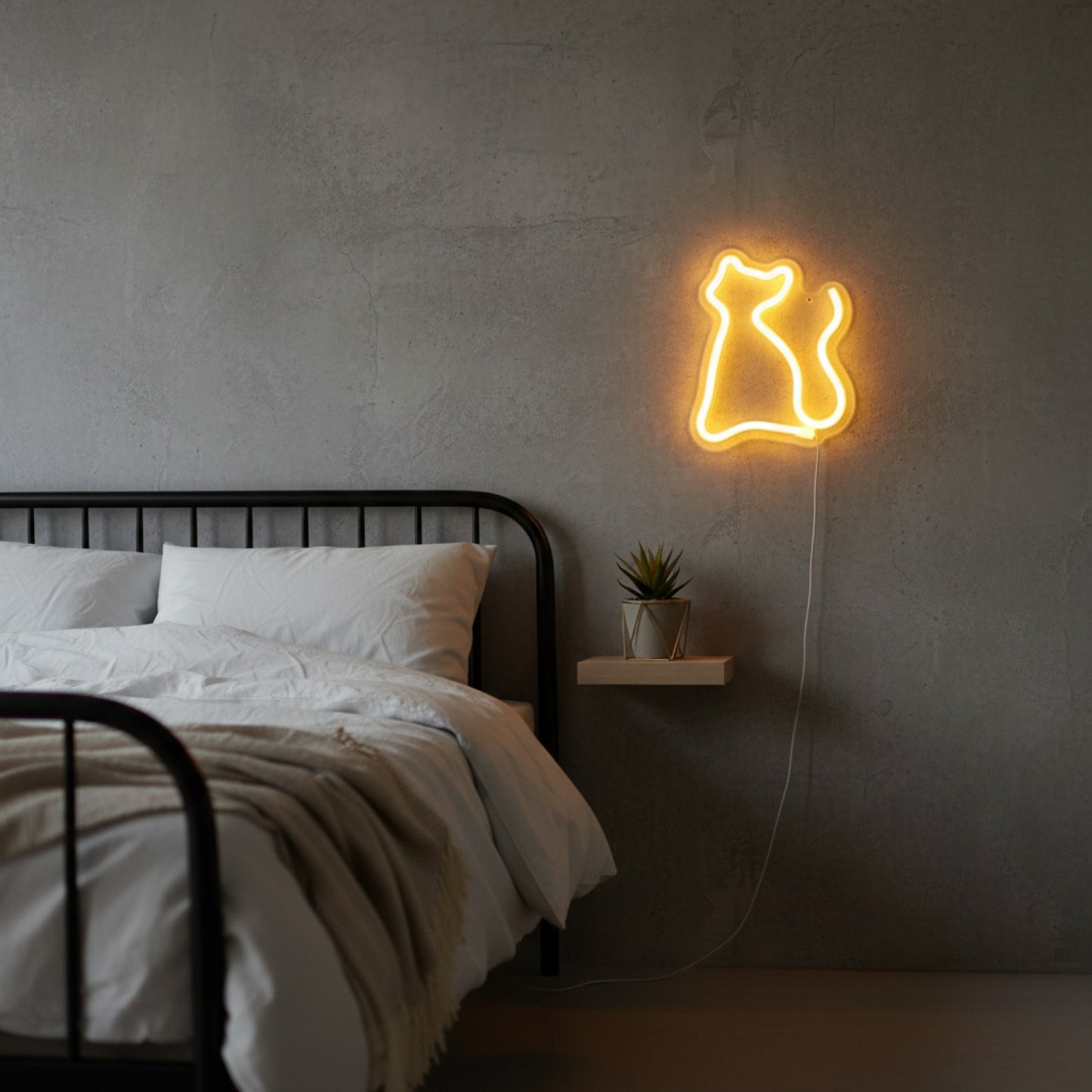 Veilleuse Néon LED Note de Musique – Décoration Murale Lumineuse Jaune