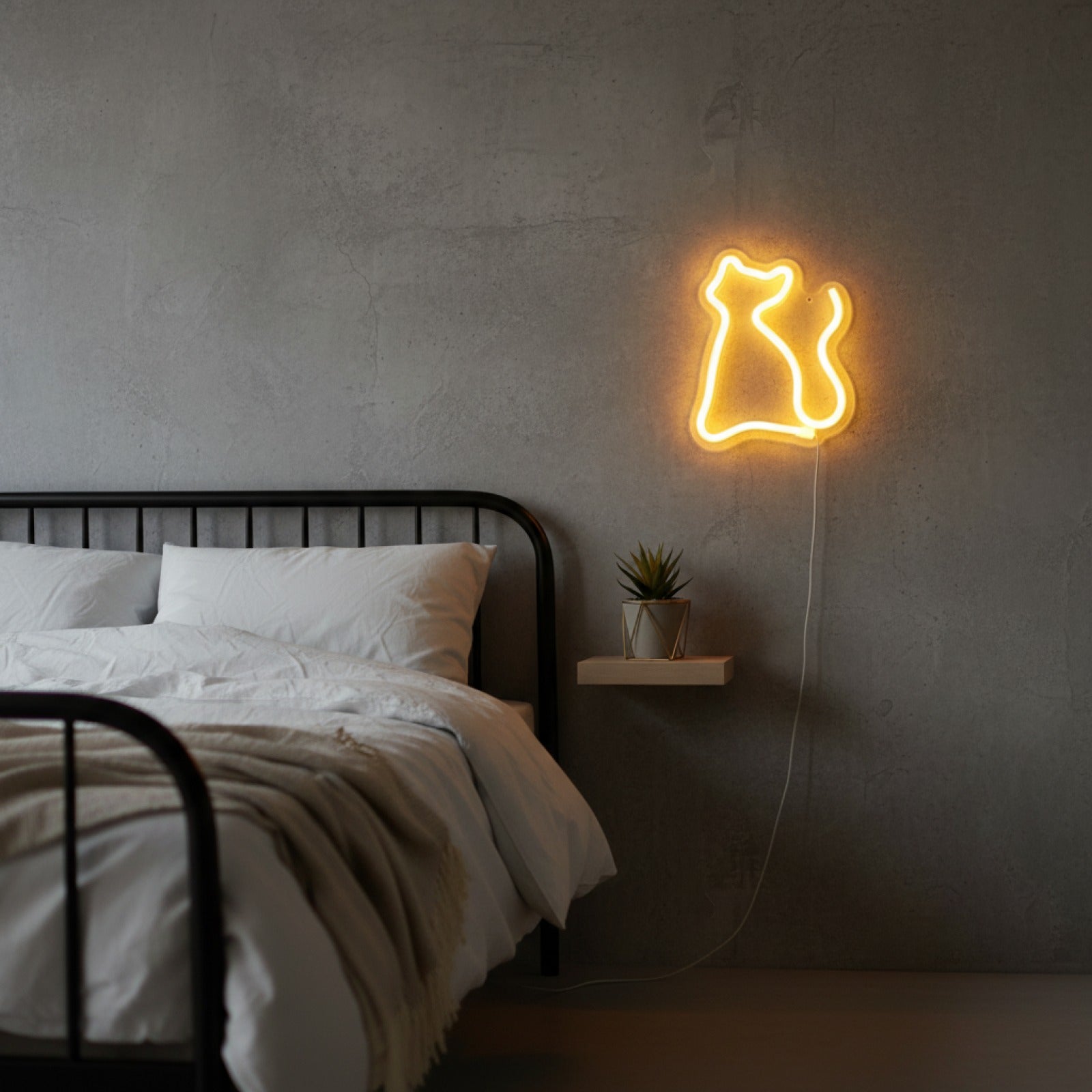 Veilleuse Néon LED Note de Musique – Décoration Murale Lumineuse Jaune