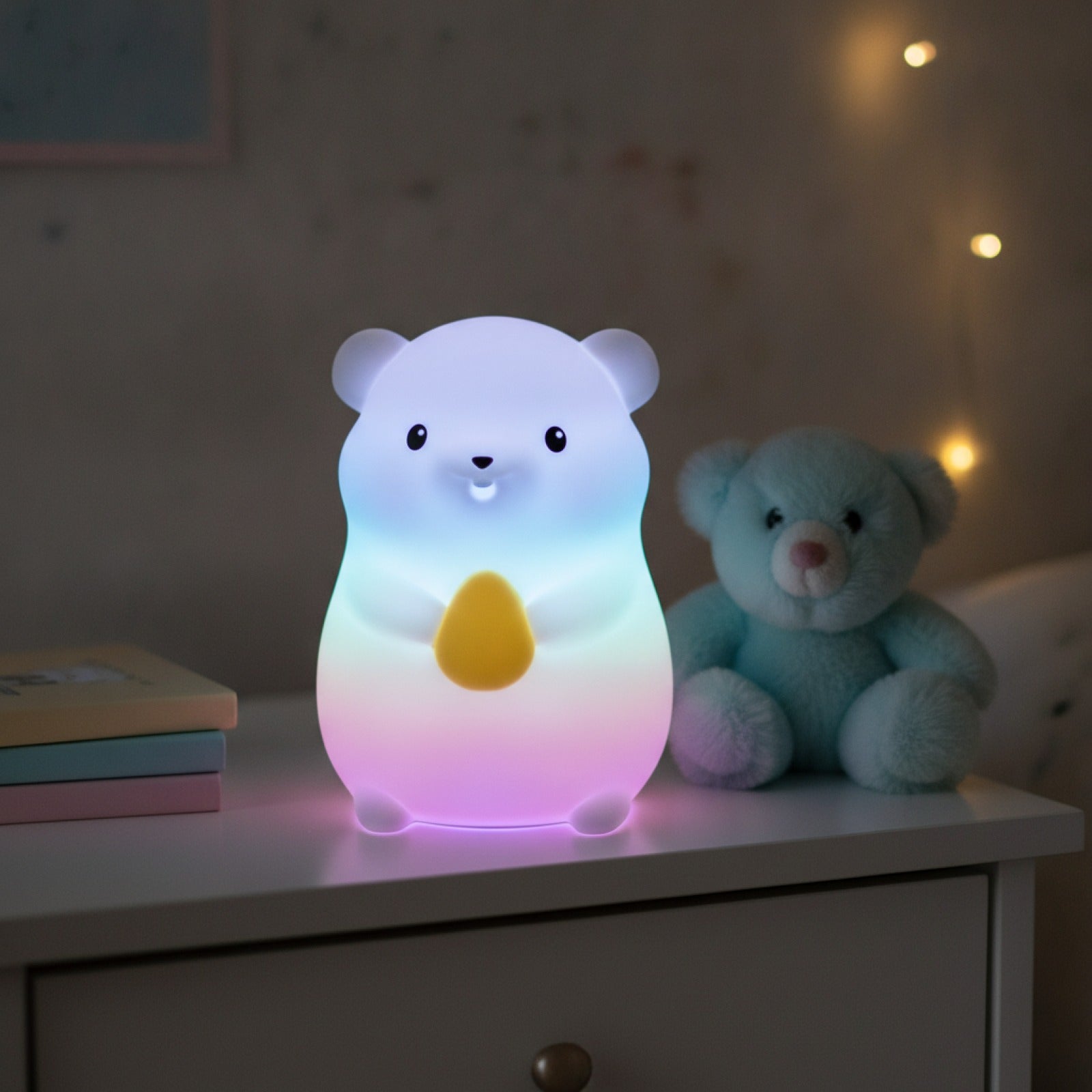 Veilleuse Animale en Silicone Rechargeable - Lampe de Chevet Douce pour Chambre d'Enfant