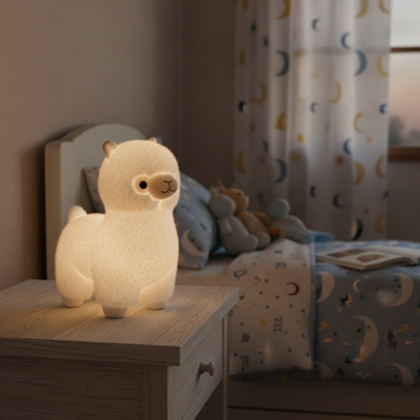 Veilleuse Peluche Alpaga Douce et Lumineuse - 27cm