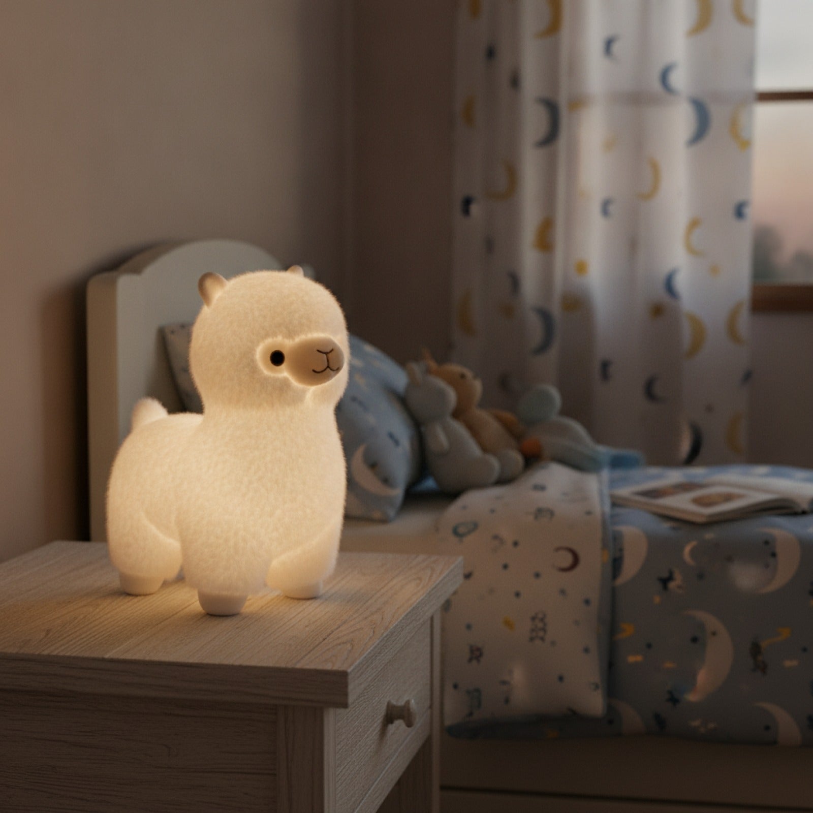 Veilleuse Peluche Alpaga Douce et Lumineuse - 27cm