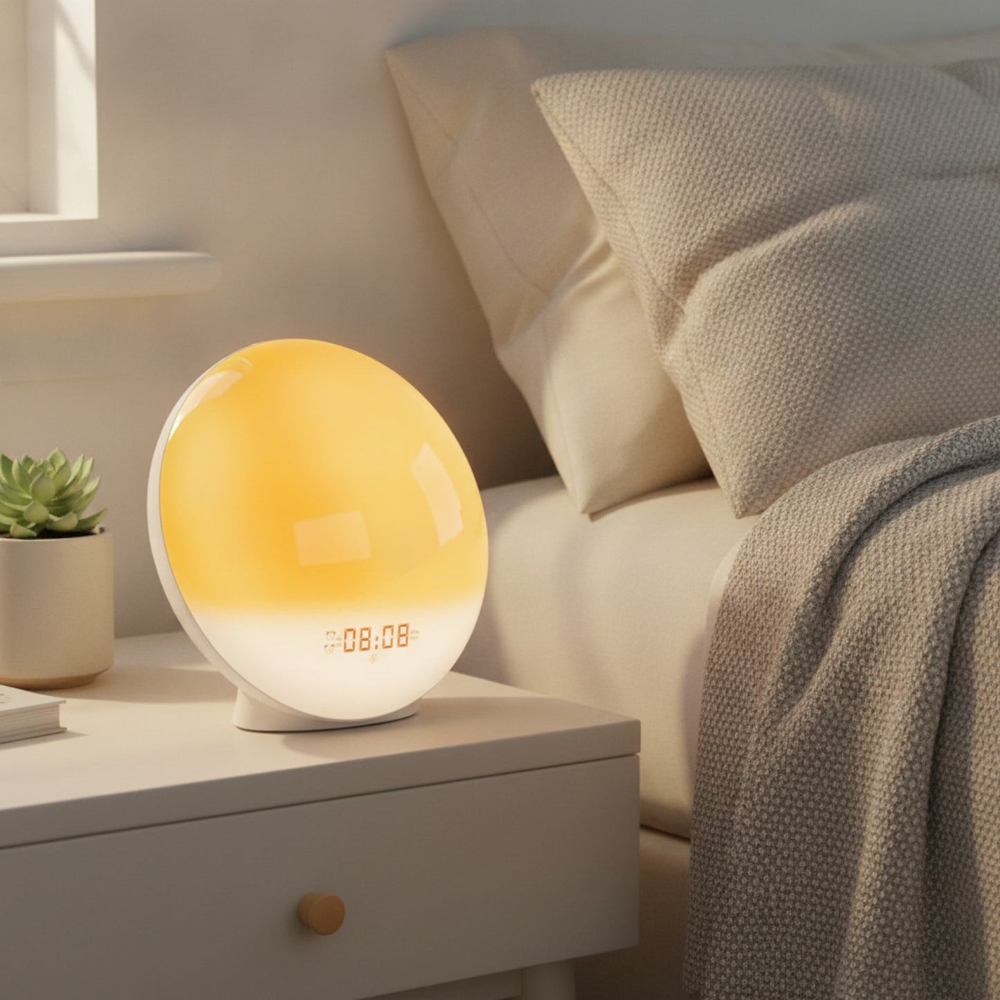 Réveil veilleuse <br> Coucher de Soleil