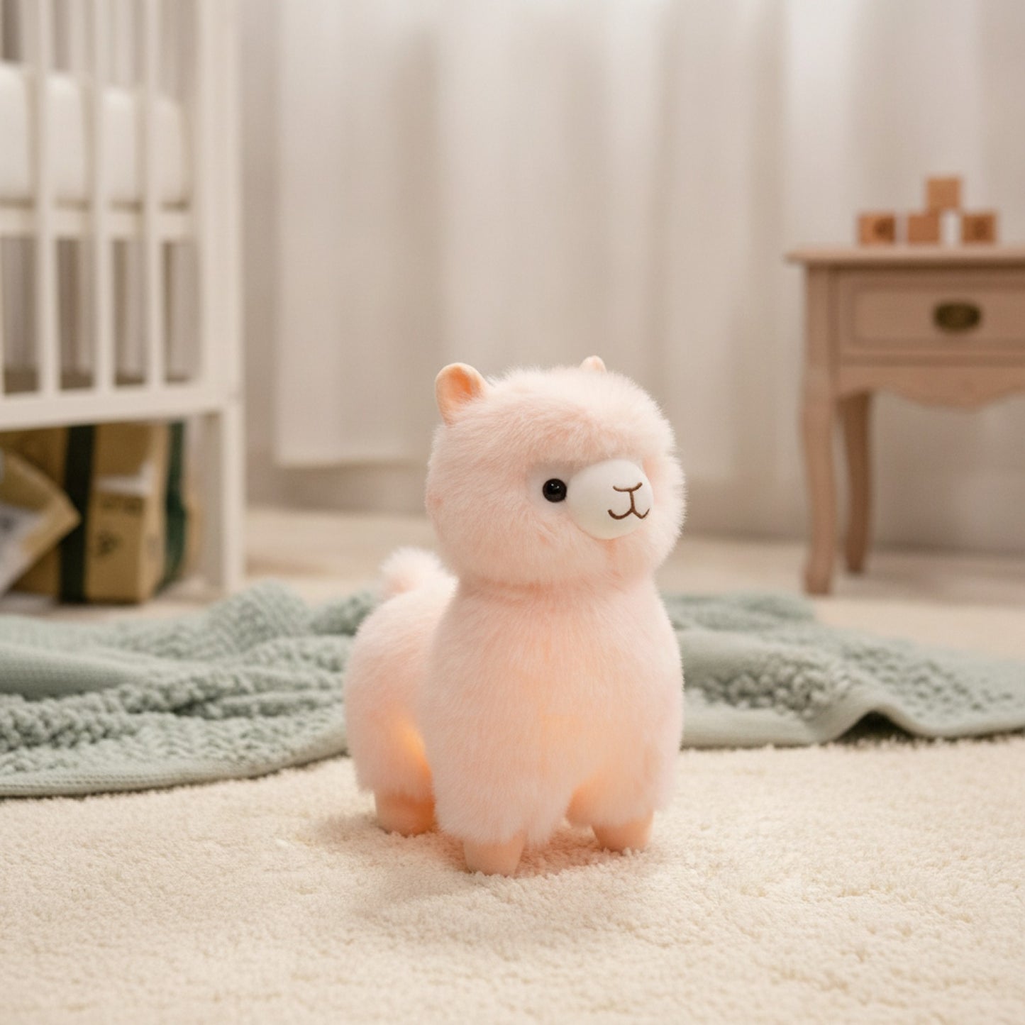 Veilleuse Peluche Alpaga Douce 27cm - Compagnon Lumineux Enfant