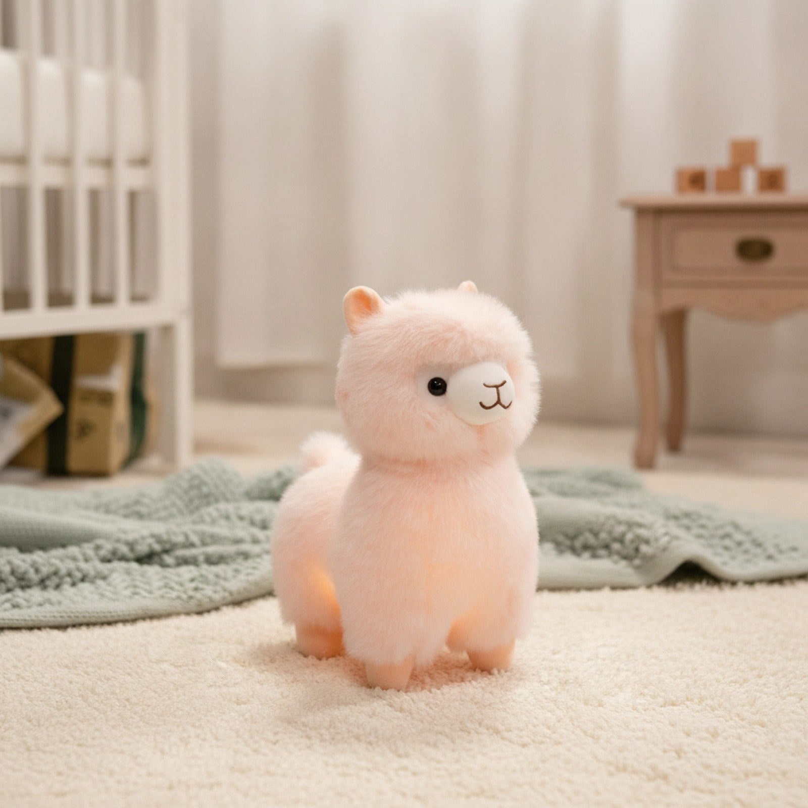 Veilleuse Peluche Alpaga Douce 27cm - Compagnon Lumineux Enfant