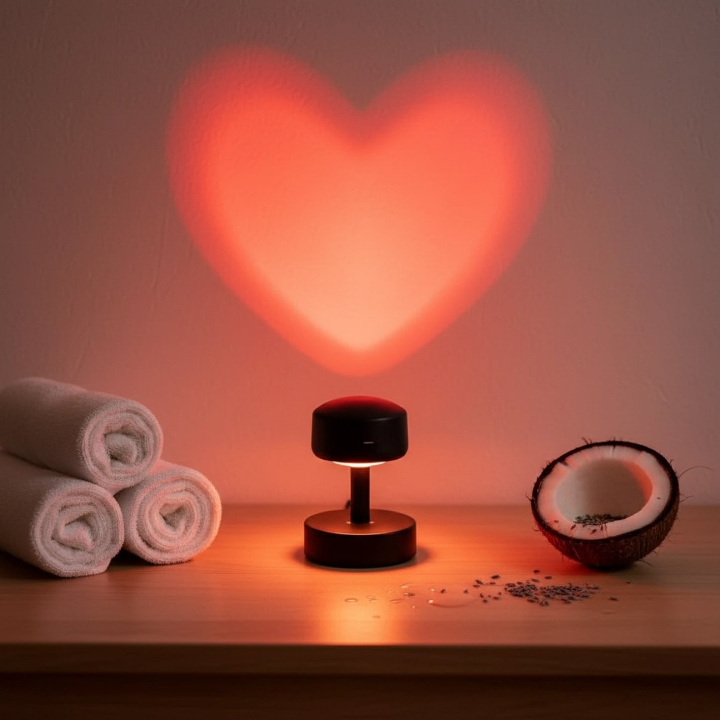 Veilleuse Projecteur Bébé Cœur Romantique - Ambiance Magique & Apaisante
