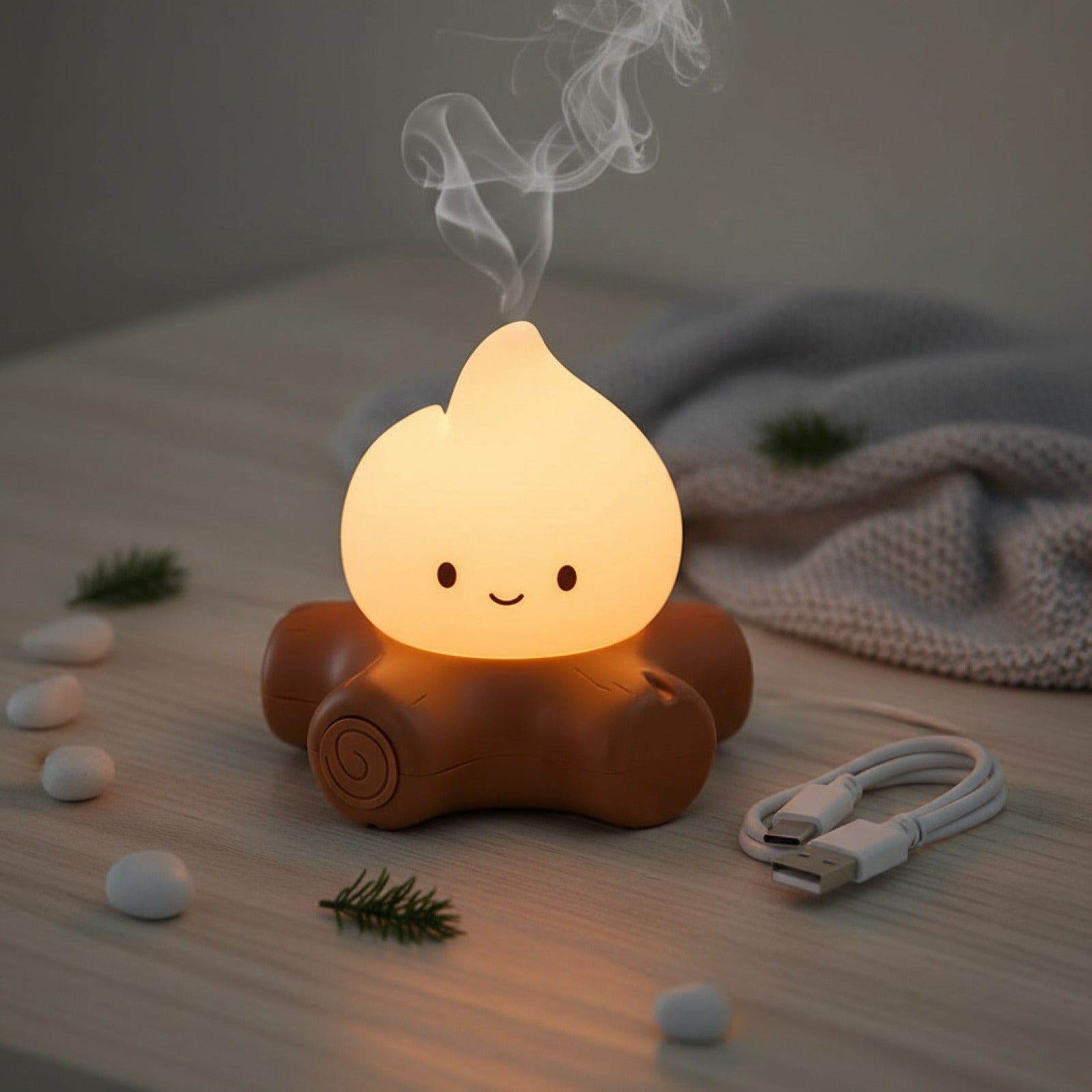 Veilleuse LED Ambiance Crépusculaire avec Bruit Blanc - Lampe de Bureau Créative pour Enfants, Cadeau Anniversaire Noël