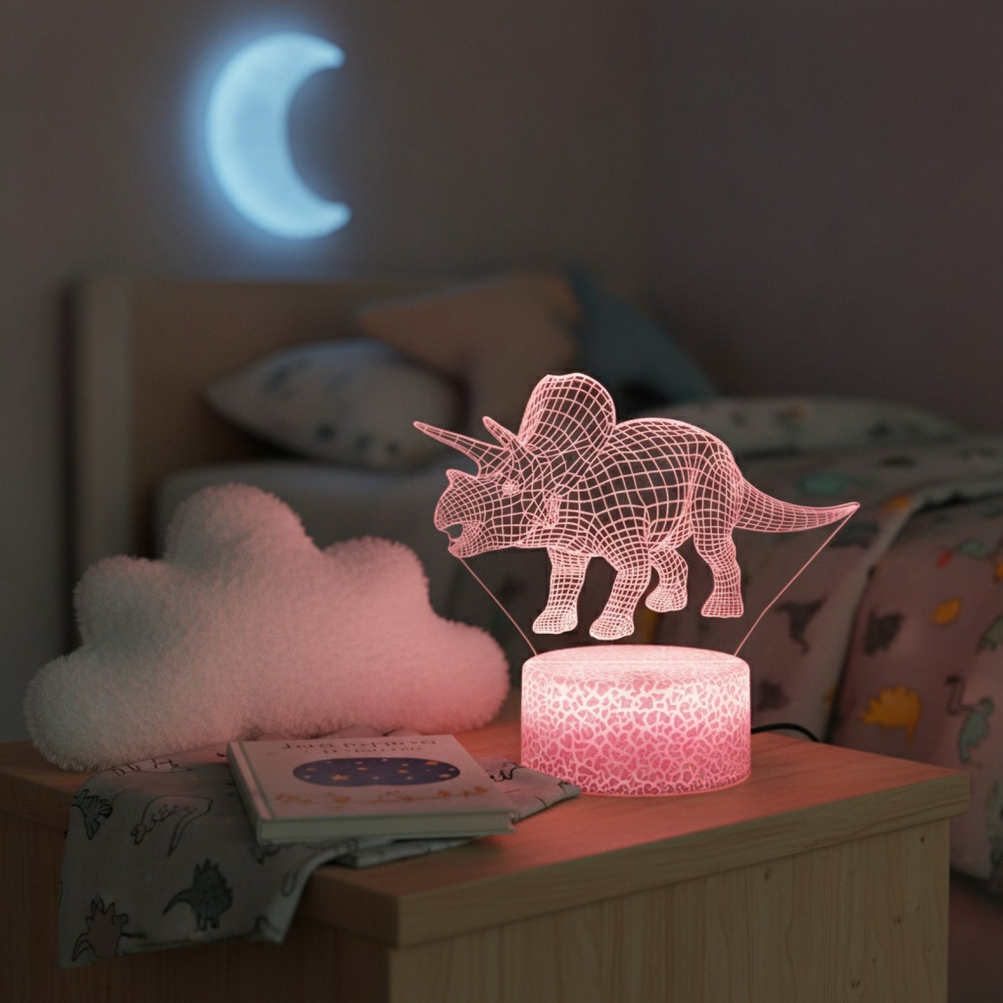 Veilleuse LED 3D Dinosaure Spinosaurus pour Chambre d'enfant - Cadeau Anniversaire