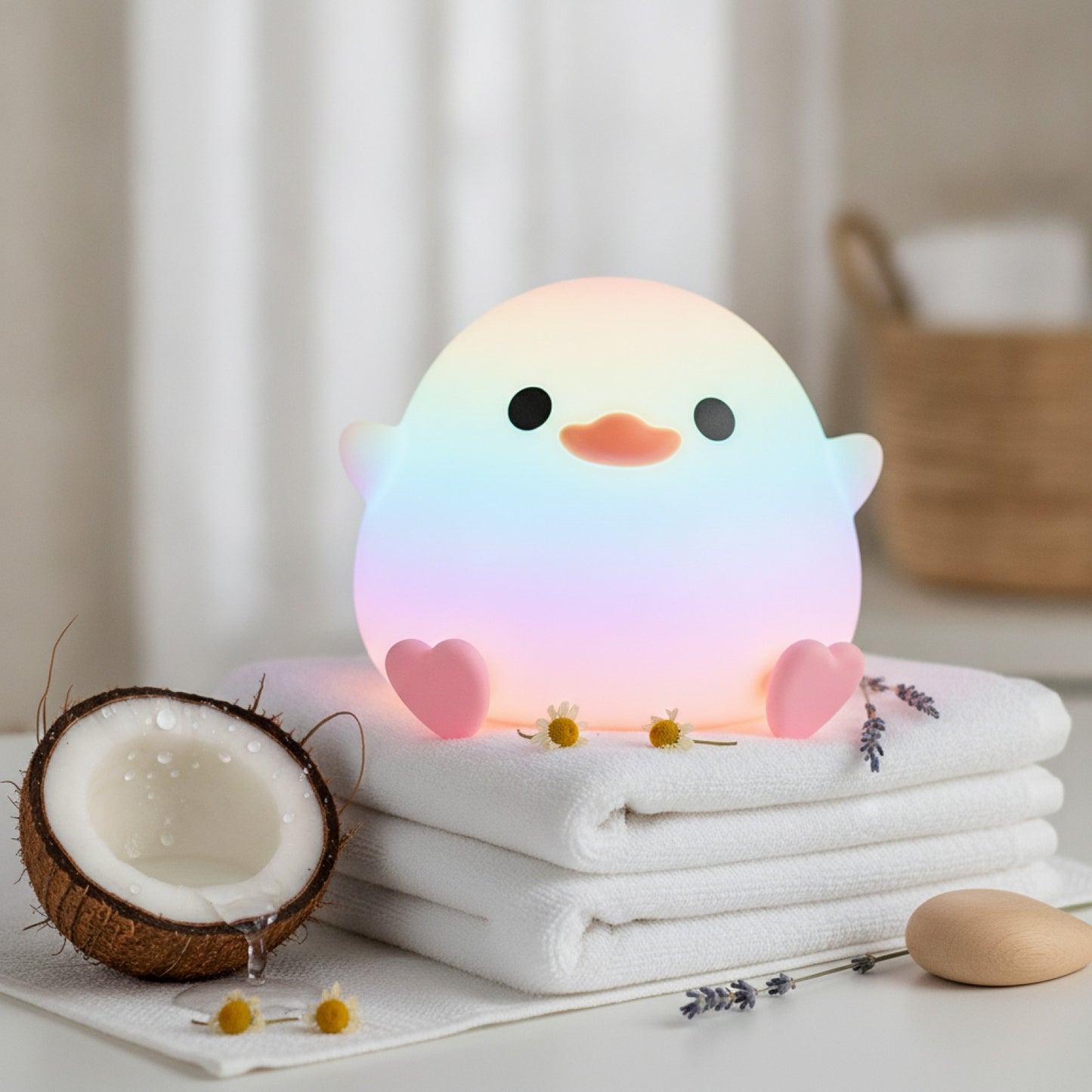 Veilleuse Silicone Animal Rechargeable - Lampe de Chevet Douce pour Chambre Enfant