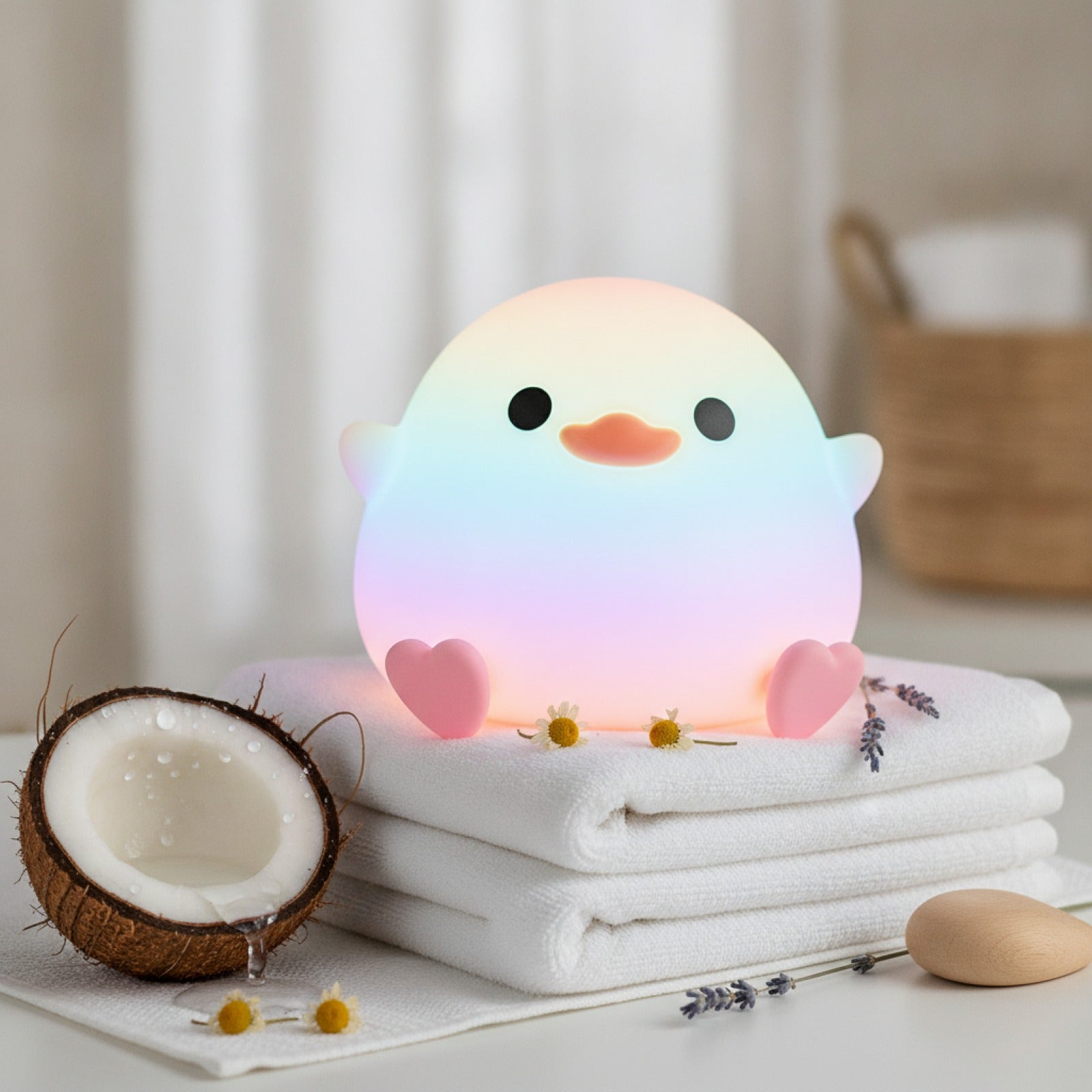 Veilleuse Silicone Animal Rechargeable - Lampe de Chevet Douce pour Chambre Enfant