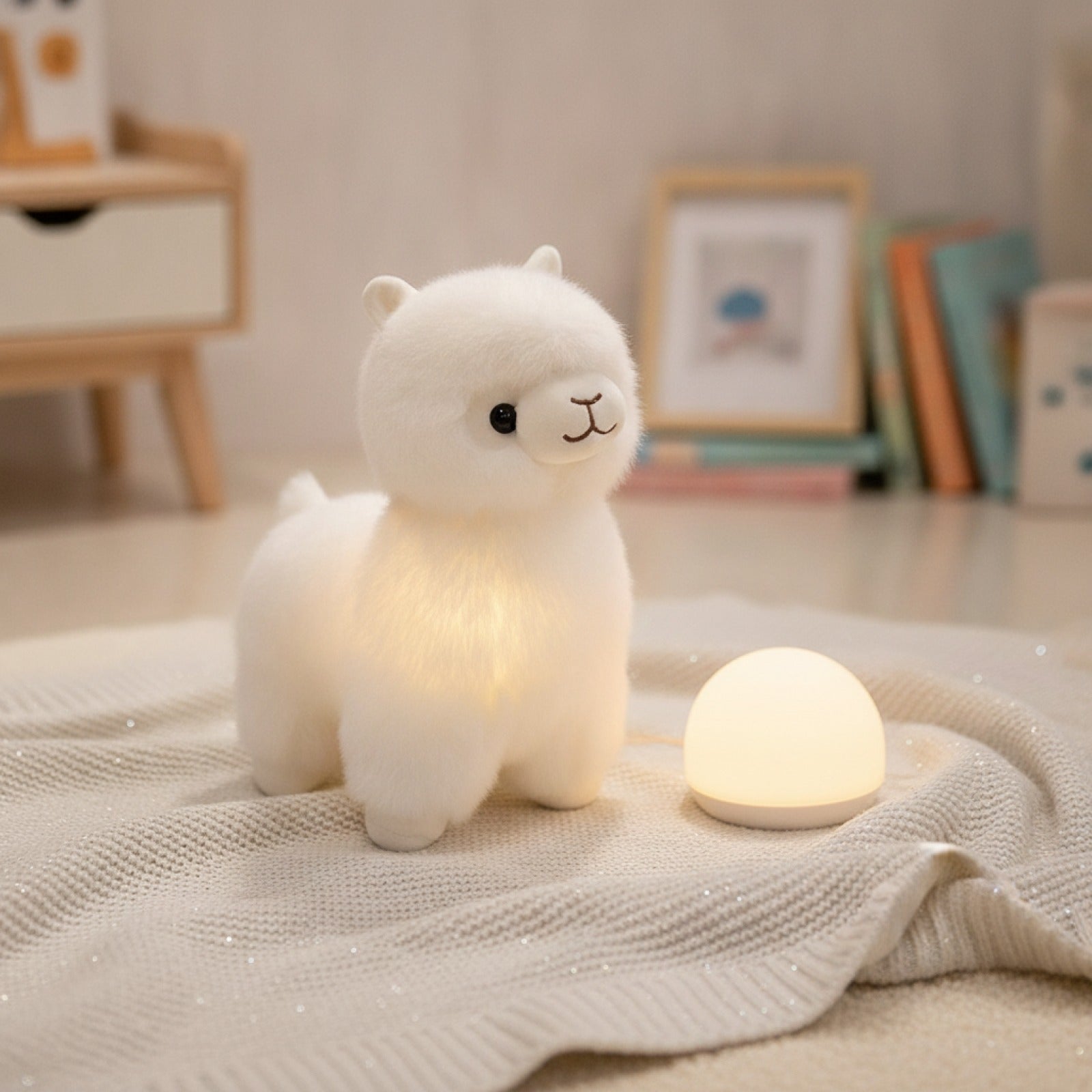Veilleuse Peluche Alpaga Douce et Lumineuse - 27cm