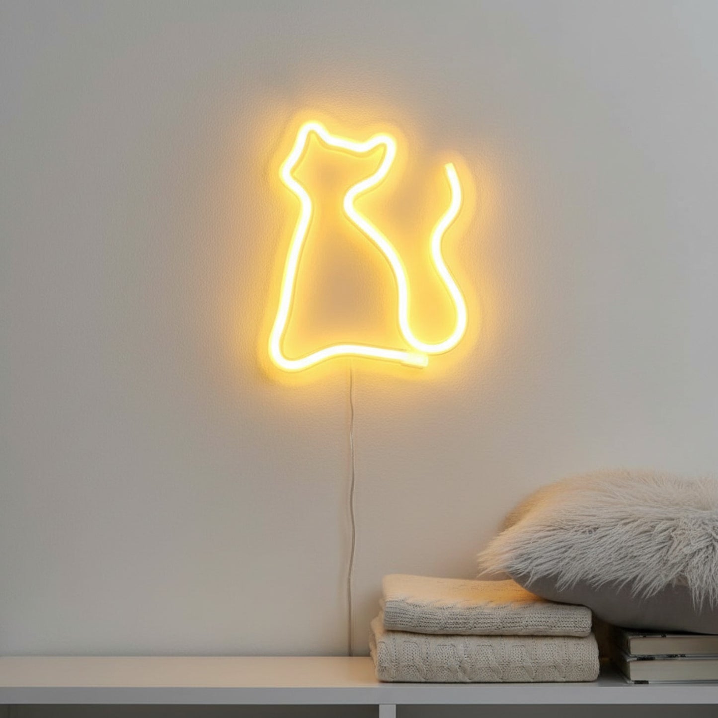 Veilleuse Néon LED Note de Musique – Décoration Murale Lumineuse Jaune